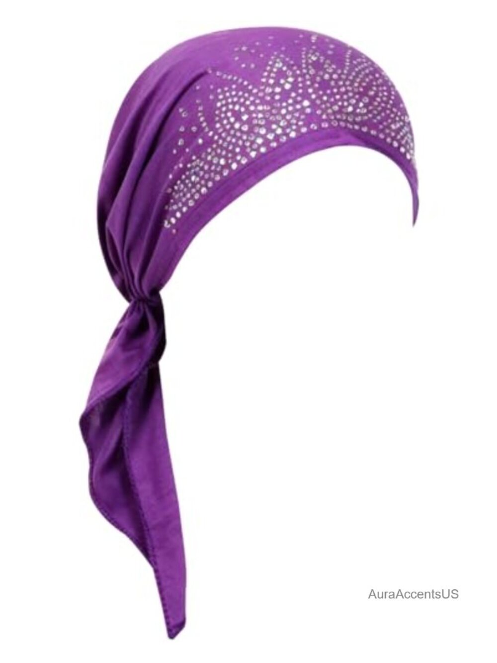 Pre-Tied Chemo Head Scarf Rhinestone Headwear for Women Hair Loss
